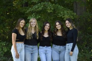 This years Homecoming court includes (l to r): Chloe Brown, Olivia Hess, Shawna Lovrich, Miranda Tornatore, and Kate Heisler.