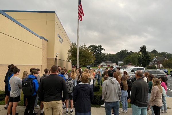 Approximately 75 people attended See You at the Pole on Wednesday. (Nick Lovrich)