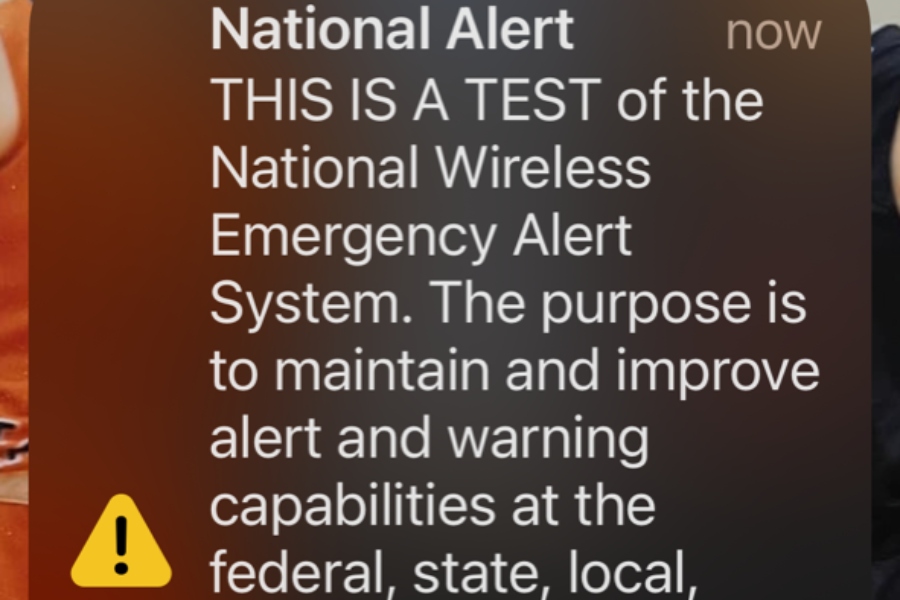 Cell phone users received this alert Wednesday afternoon.