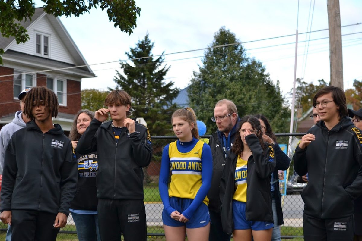 Gabe Thompson, Corry Shanafelt, Rorie Wolfe, Evalyna Aiken, and Seth Hollen were recognized by the cross country team on Senior Night earlier this week.