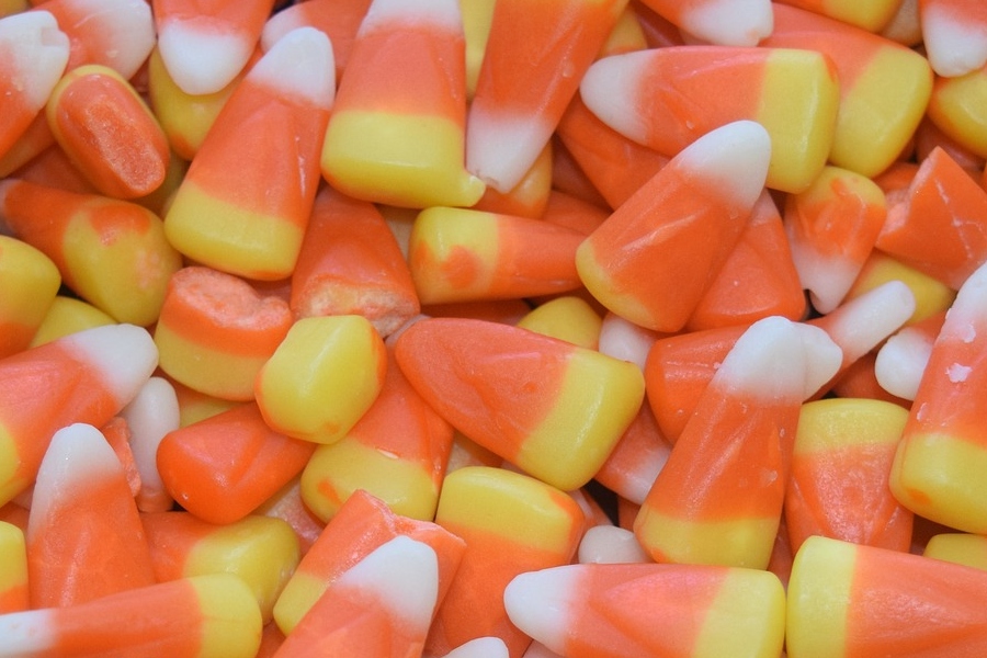 Mouthwatering candy corn.