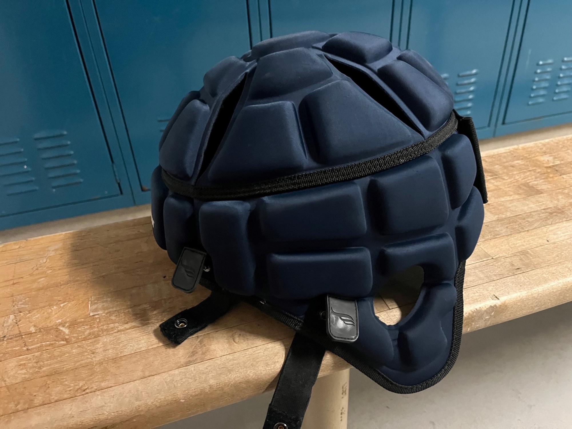 Guardians easily slip on over a traditional helmet with little effort. They attach using Velcro and provide extra safety against constant hits to the head.
