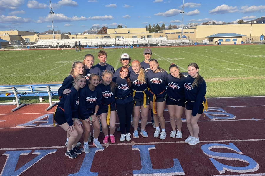 The senior girls took a hefty loss in the annual powder puff game, but they had fun and made memories for a good cause.