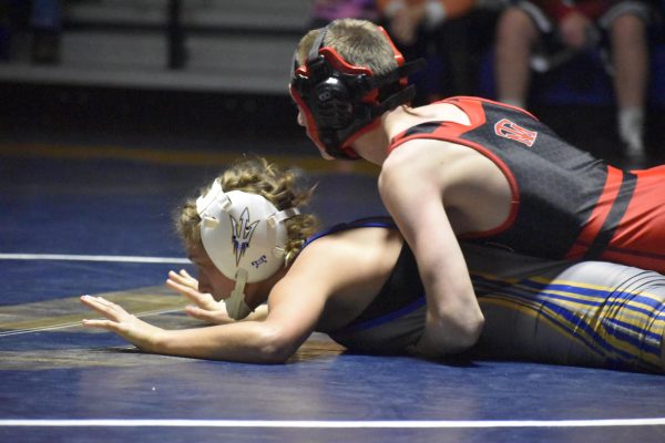 Hailey Loupe made history by becoming the first female wrestler at Bellwood-Antis to win a varsity match.
