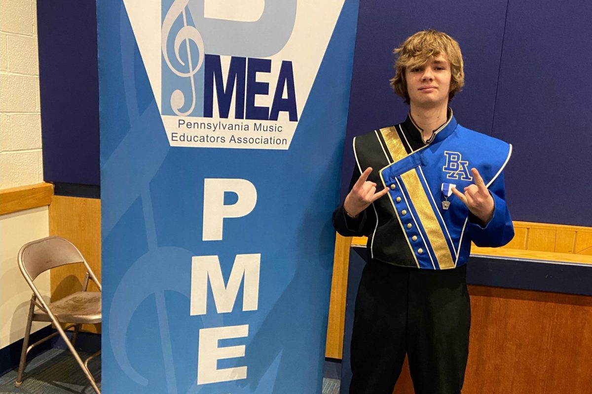 Anthony Berardi, sophomore, received 2nd chair at the Region 3 Band festival and will be attending the PMEA All-State Conference in the Wind Ensemble. 