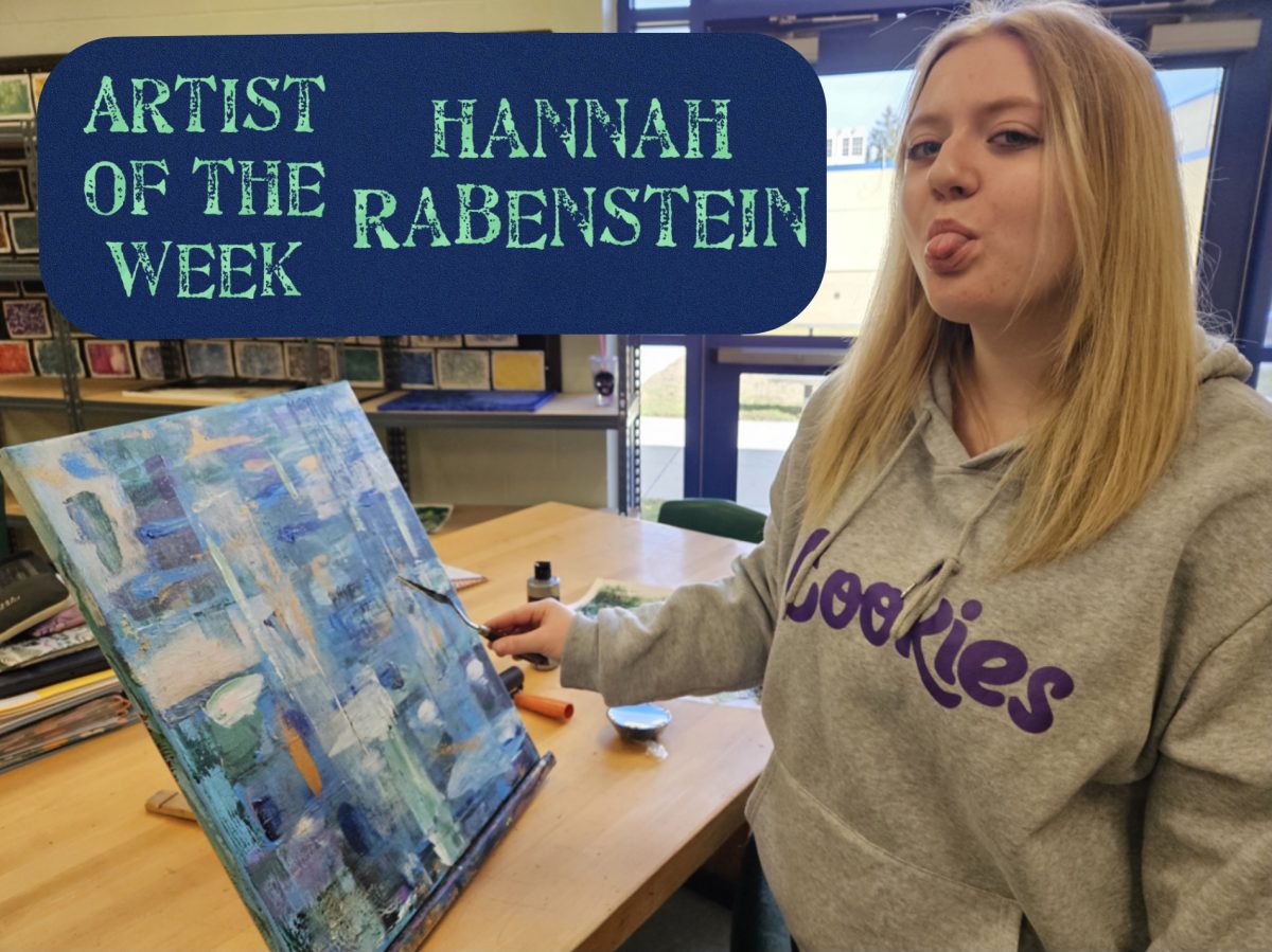 Hannah Rabenstein has done wonderful work on her abstract painting.