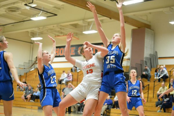 Lily Gerwert led B-A in points and rebounds in a playoff loss to Portage, but she was sidelined for stretches with foul trouble.