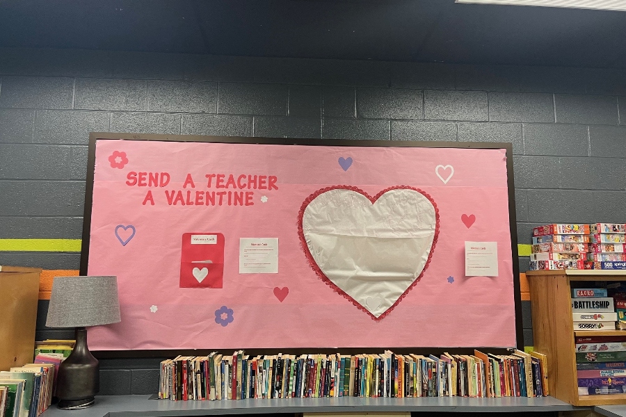 Students can send Valentines to their favorite teachers by stopping in at the media center.
