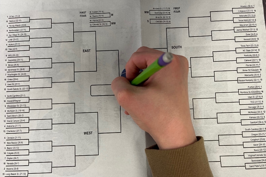 The BluePrint staff is having a contest to determine its best prognosticators for March Madness.