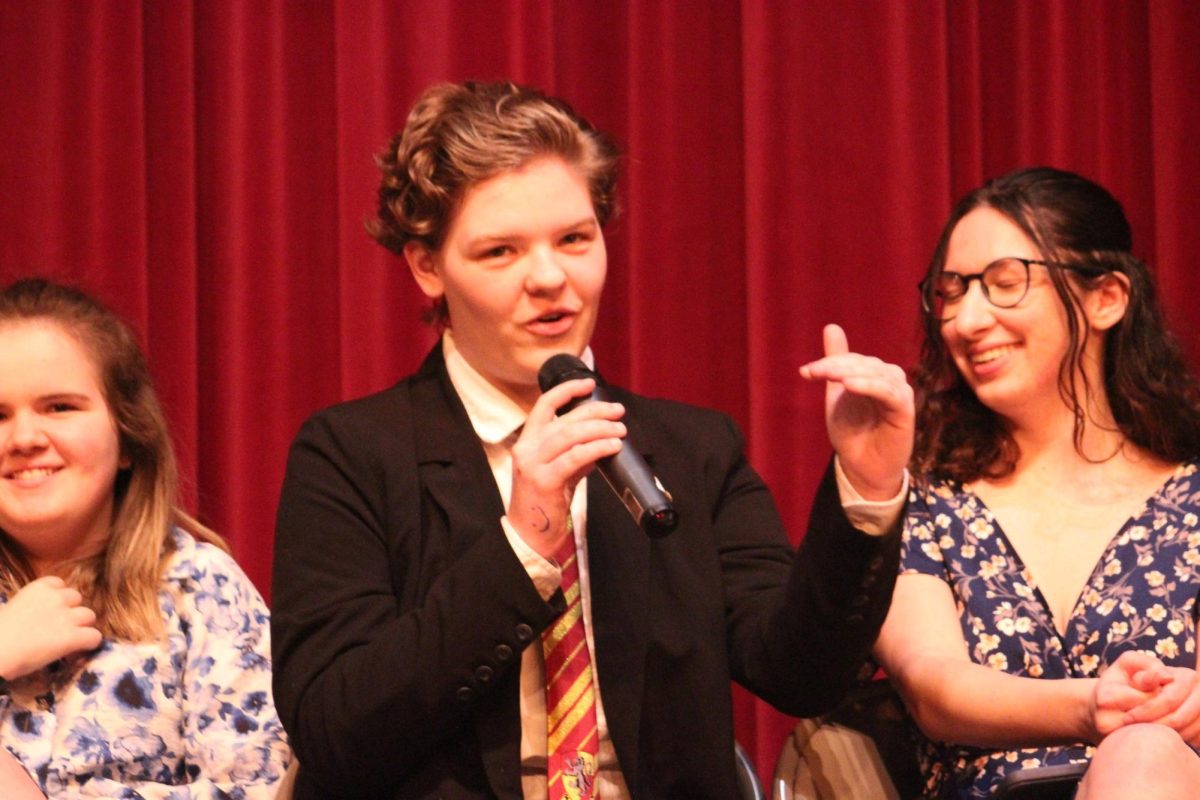 Kate Bianchini responds to a questions during the audience participation period of the annual CHS debates