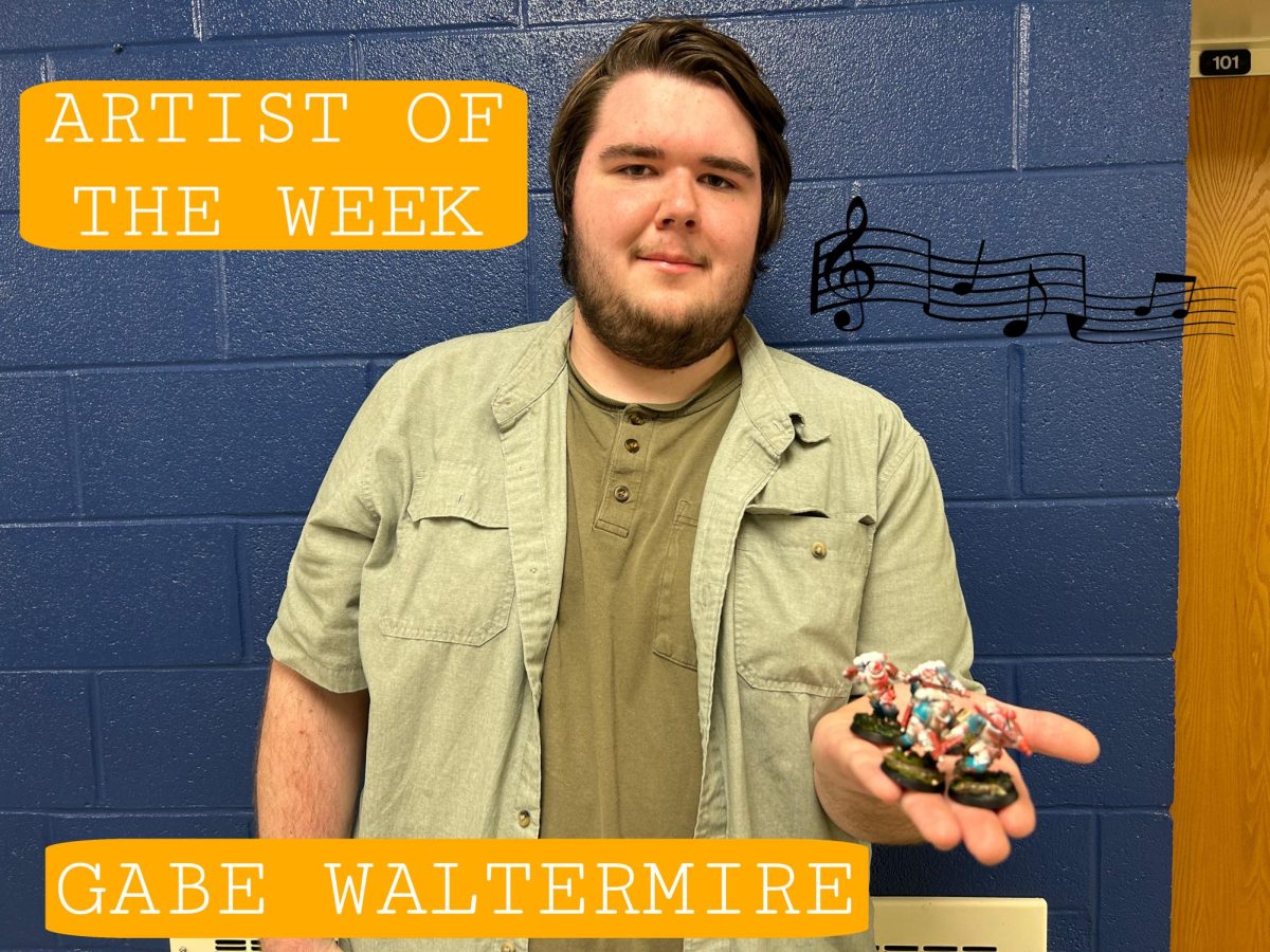 This weeks Artist of The Week is Gabe Waltermire, a B-AHS Band member and figurine painter.