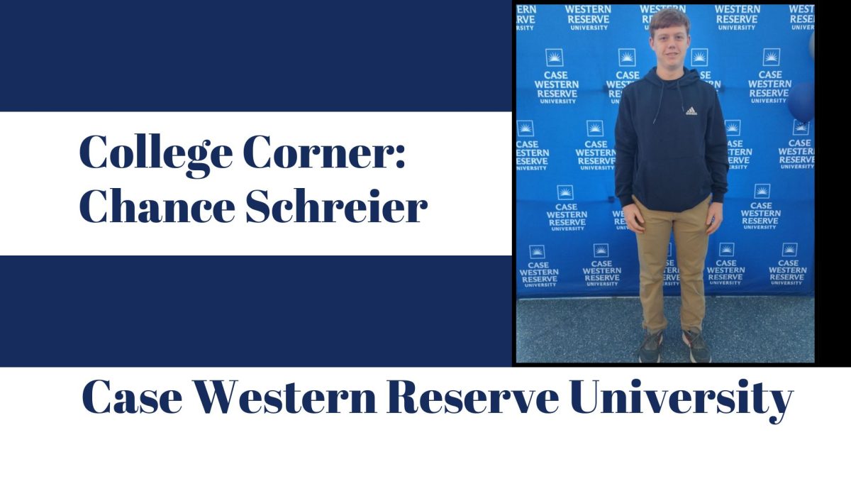 Chance Schreier on a visit to the University