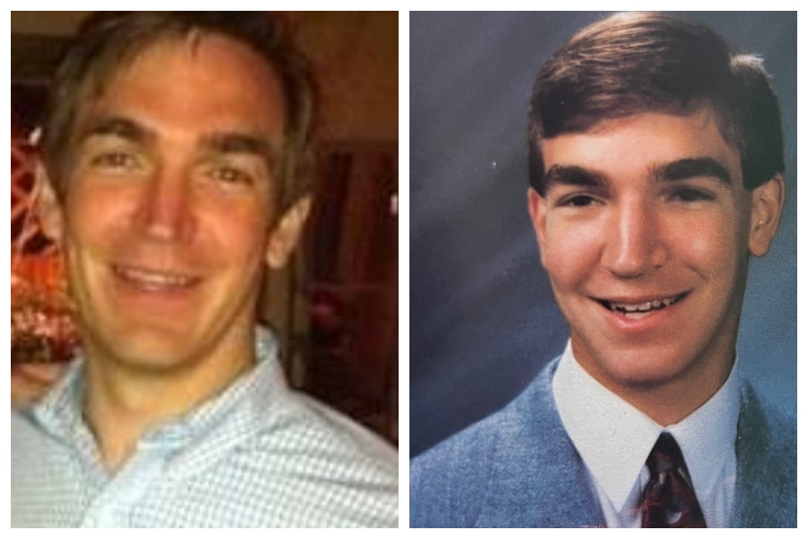 Bryon Krug, then and now. The 1994 B-A graduate is currently the president of a that specializes in water and energy-saving technologies.