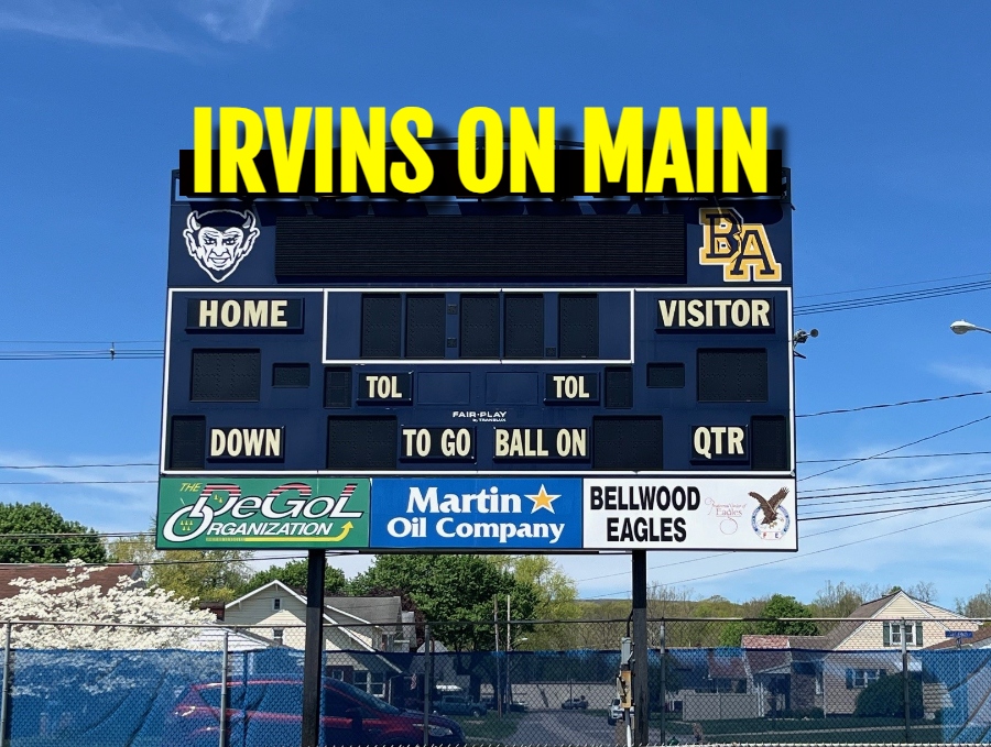 Irvins on Main will have its name displayed atop the scoreboard as part of its new naming rights deal with Bellwood-Antis.