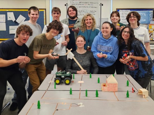 Mrs. Alice Flarends physics class created an electrical circuit they used to preform a farm story.