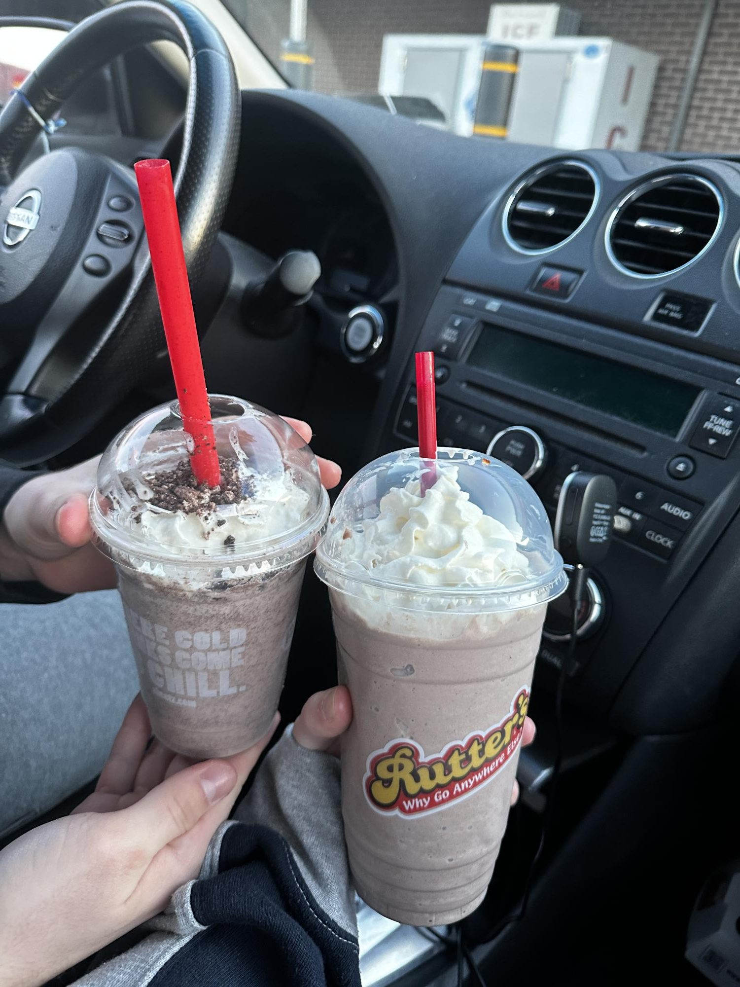 Milkshakes. We got two regular-sized Cookies ‘n Cream shakes and judged them both.