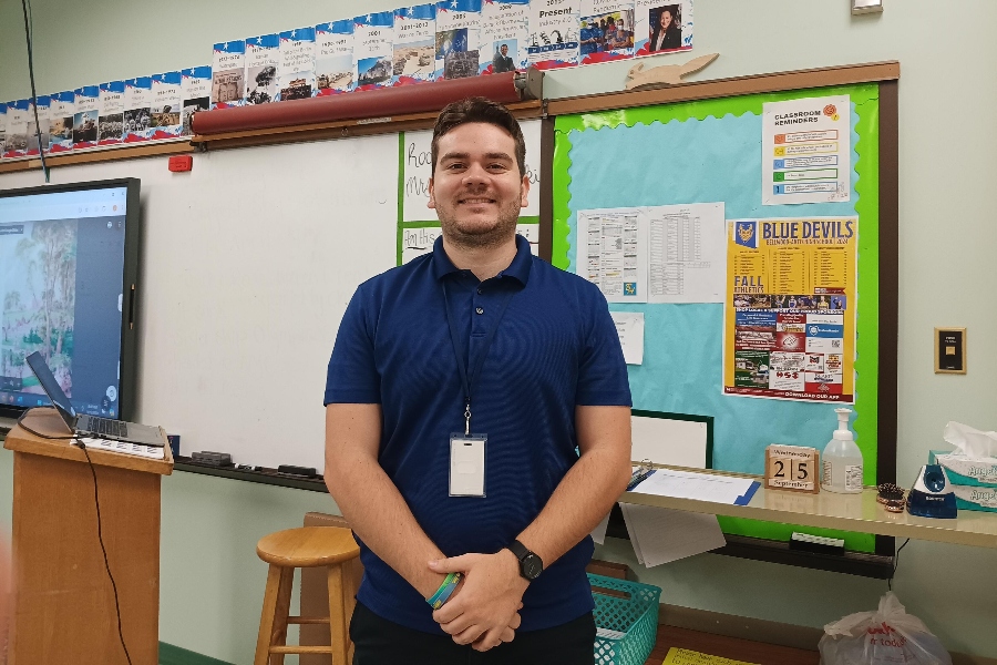 Jake McCaulley graduated from B-A in 2016 and returned this fall to complete his student teaching.