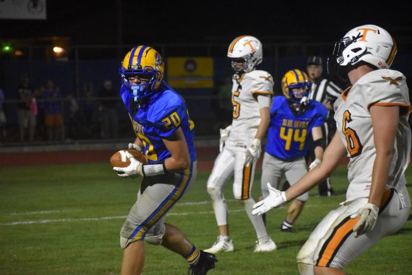 Cayden Pellegrine had BA's lone touchdown in a loss to Penn Cambria.