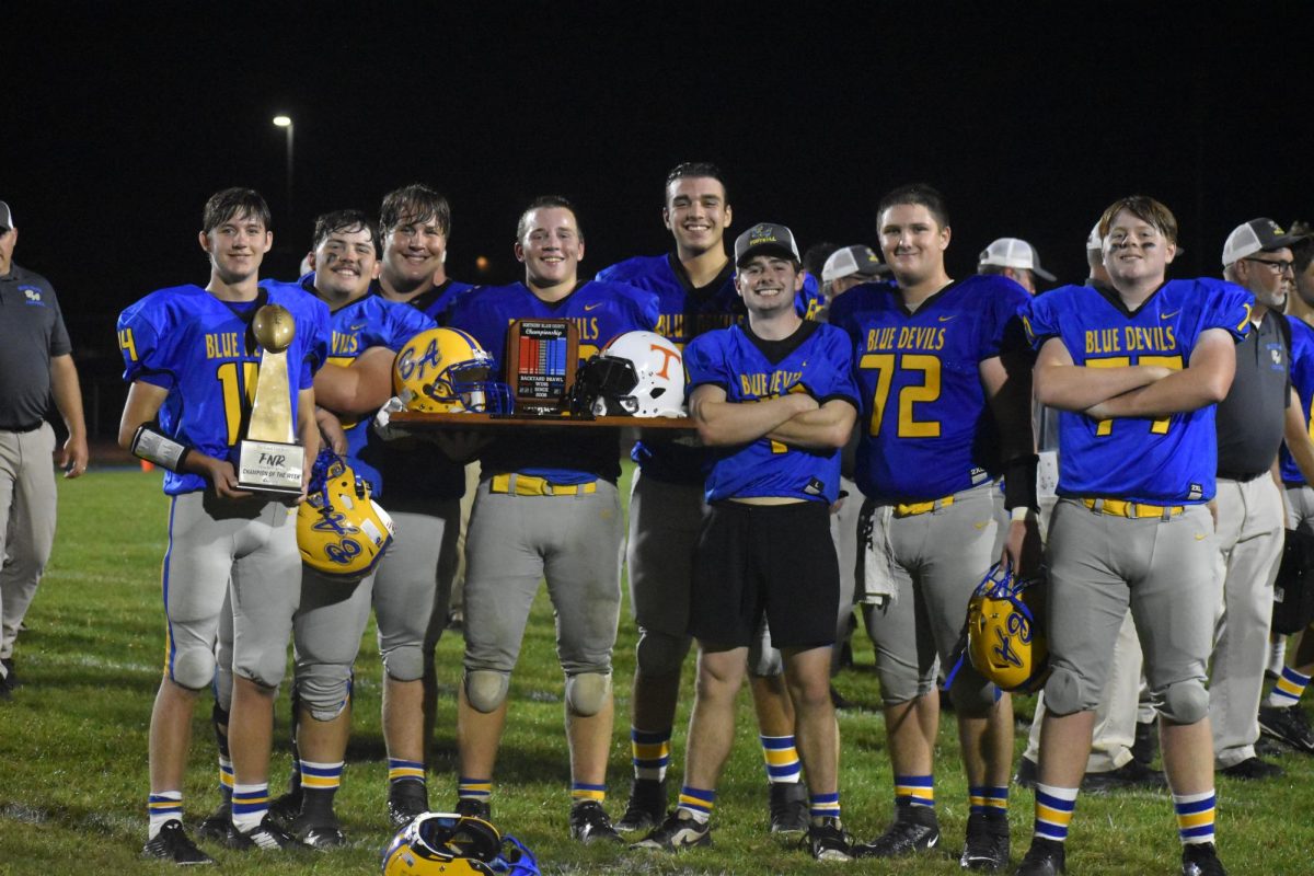 Bellwood football seniors after they won the Back Yard Brawl 