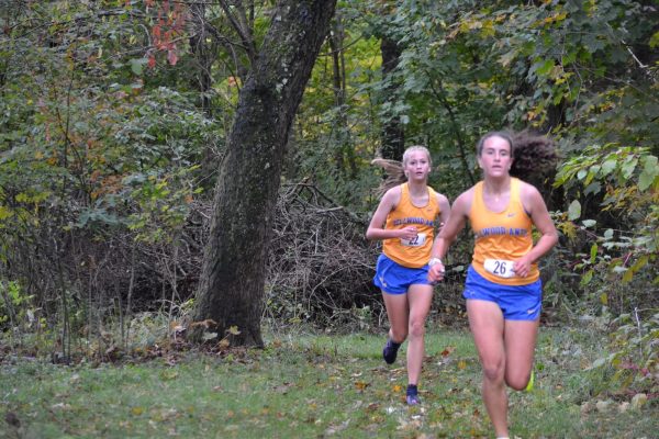 Blake and Julie push each other during LHAC championship.