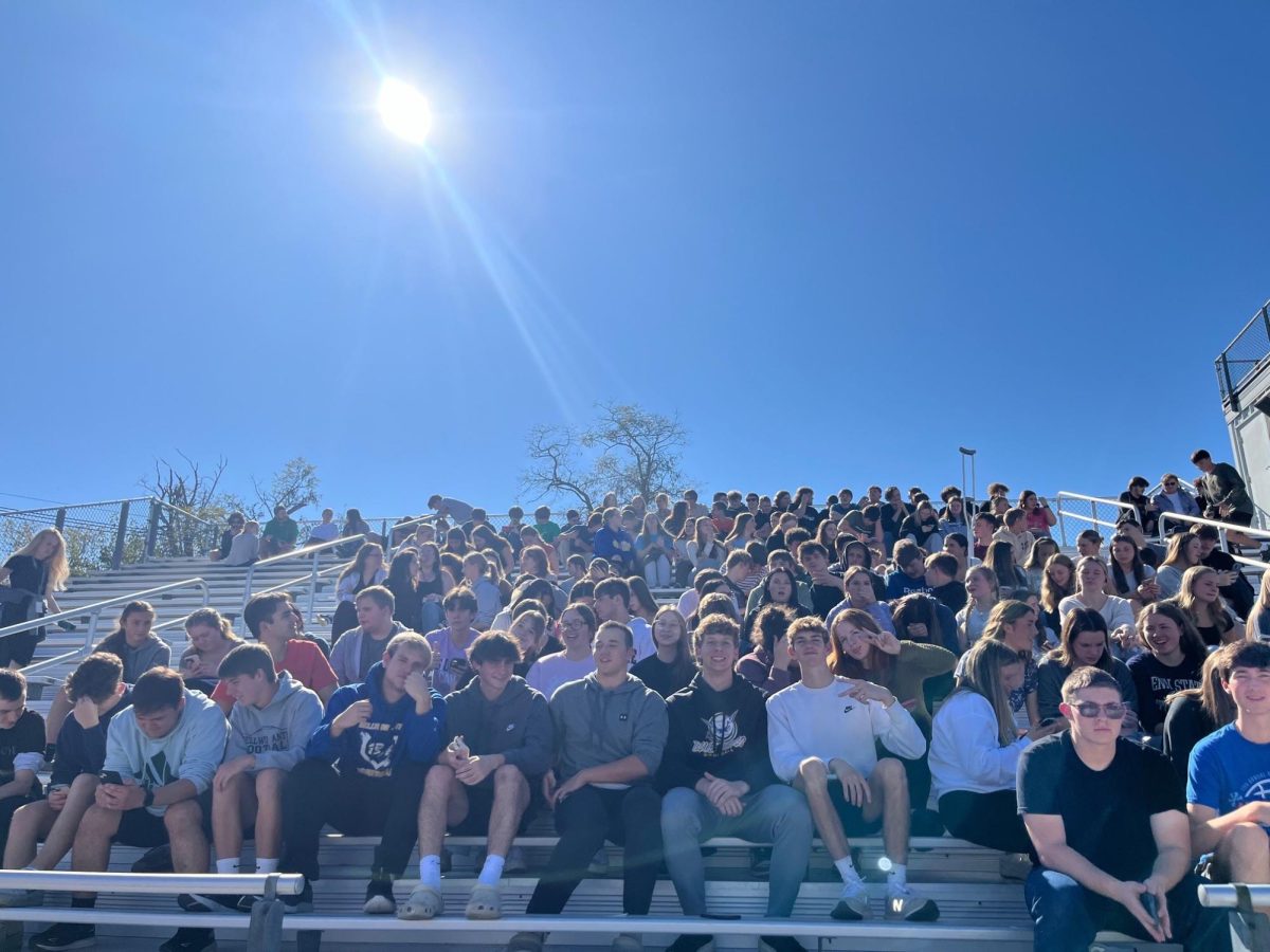 B-A students spent about 40 minutes at Memorial Stadium on Tuesday while state police secured the middle and high school following a bomb threat.