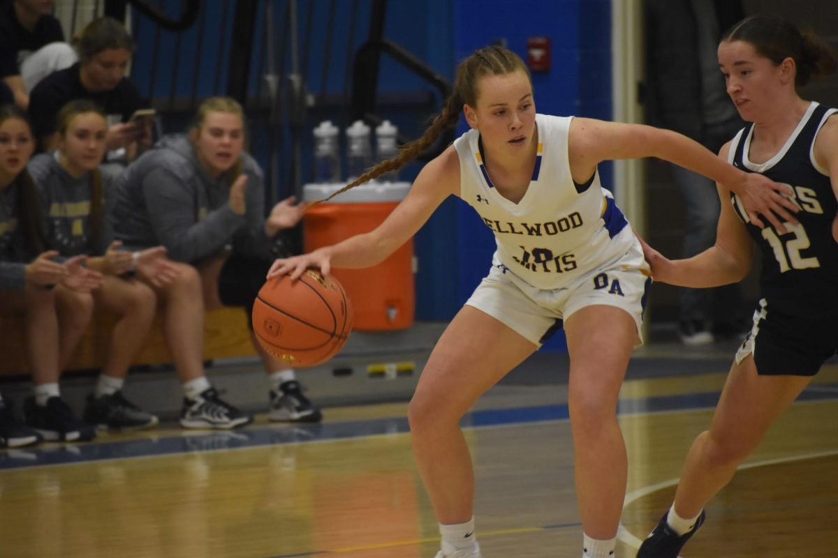 Marissa Cacciotti defending the ball vs Hollidaysburg