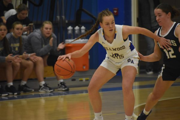 Marissa Cacciotti defending the ball vs Hollidaysburg