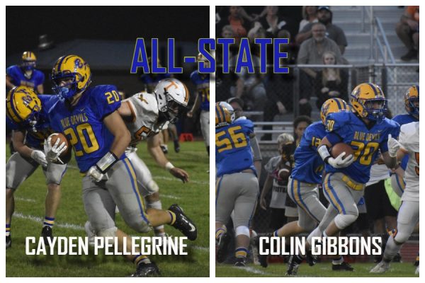 Cayden Pellegrine and Colin Gibbons made the PFN All-State team after outstanding seasons on the gridiron.