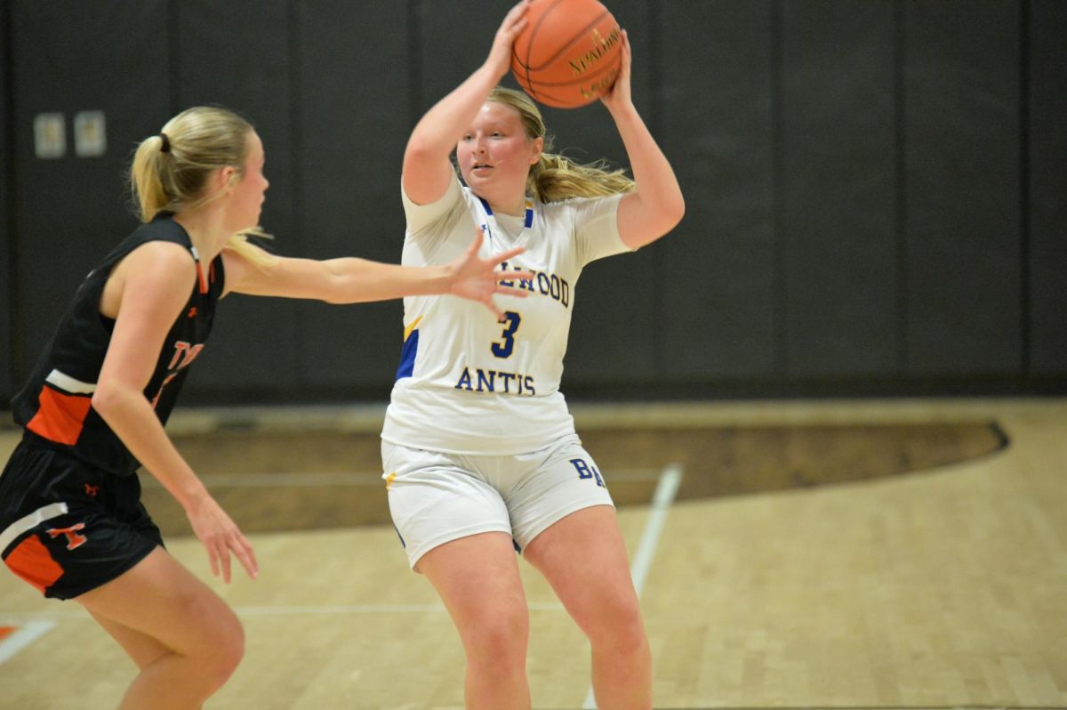 Leigha Clapper looks to pass against Tyrone in the Fred B. Miller Memorial Holiday Basketball Tournament. B-A's girls went 1-1 and won the consolation game while the boys dropped a pair.