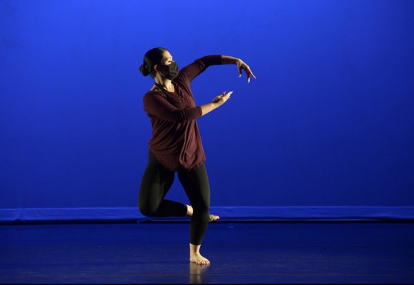 Ms. Poplin dancing at Penn State Altoona during the COVID era. She hopes to bring her love of dance to Bellwood-Antis in the form of a new dance team.