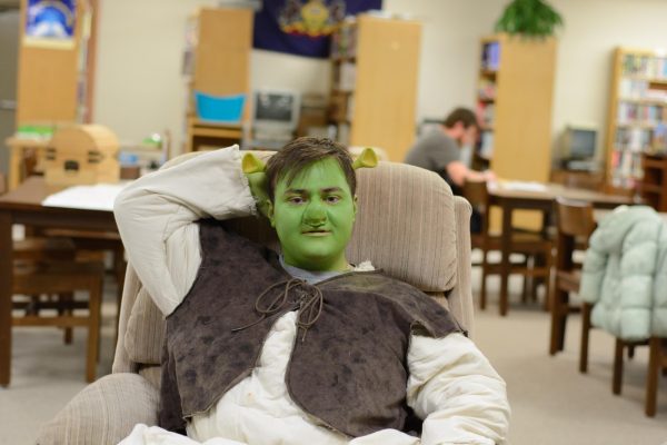 Jacob Caracciolo plays Shrek in BA's upcoming production of Shrek the Musical.