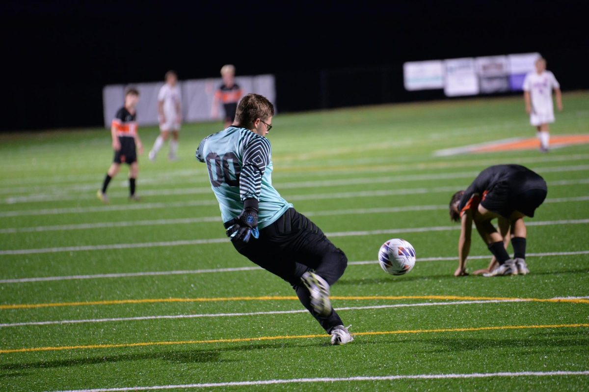 One of Nardelli's strengths that separates him from other goalies on the team is his punting ability.