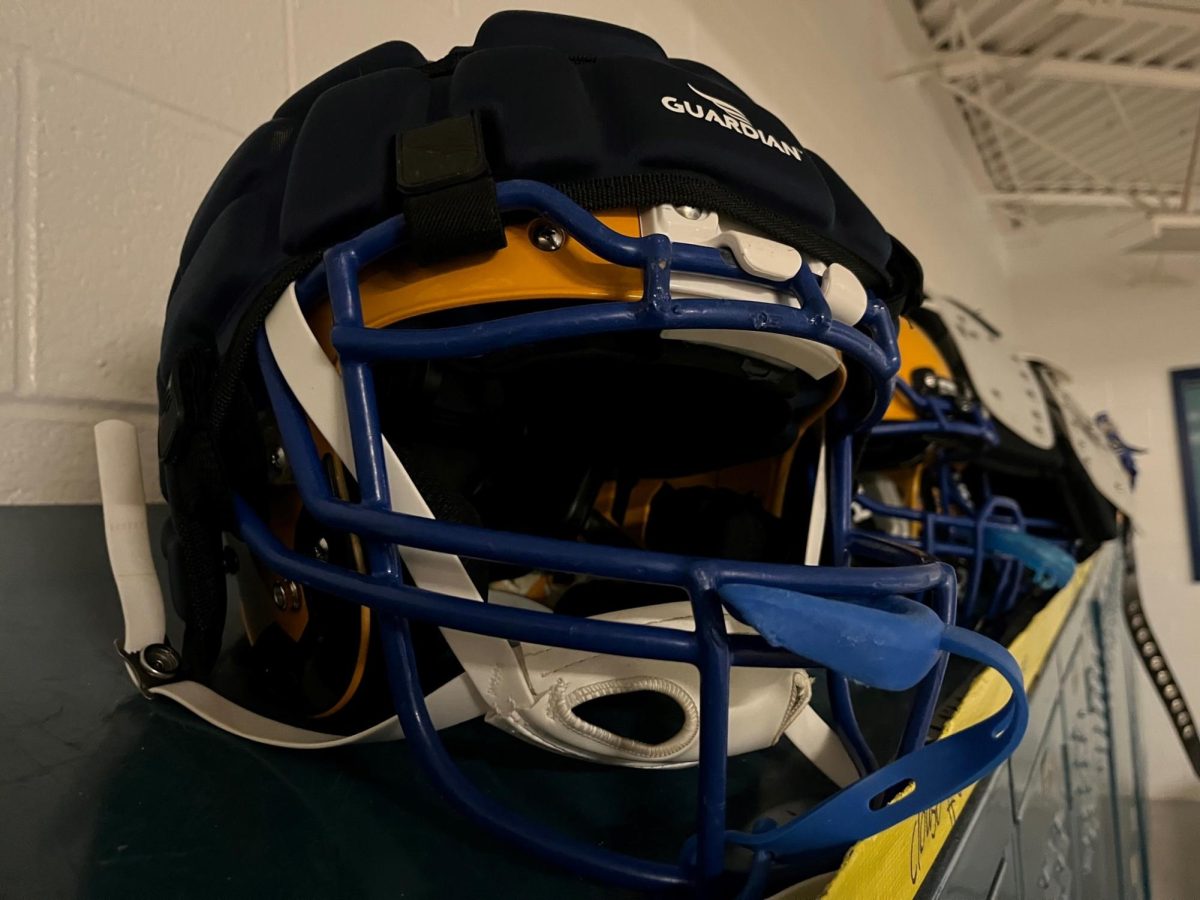 Beyond flag, football for young people can still be safe, provided precautions are taken. One such precaution is wearing guardian caps on practice helmets, as in done on B-A's varsity team.