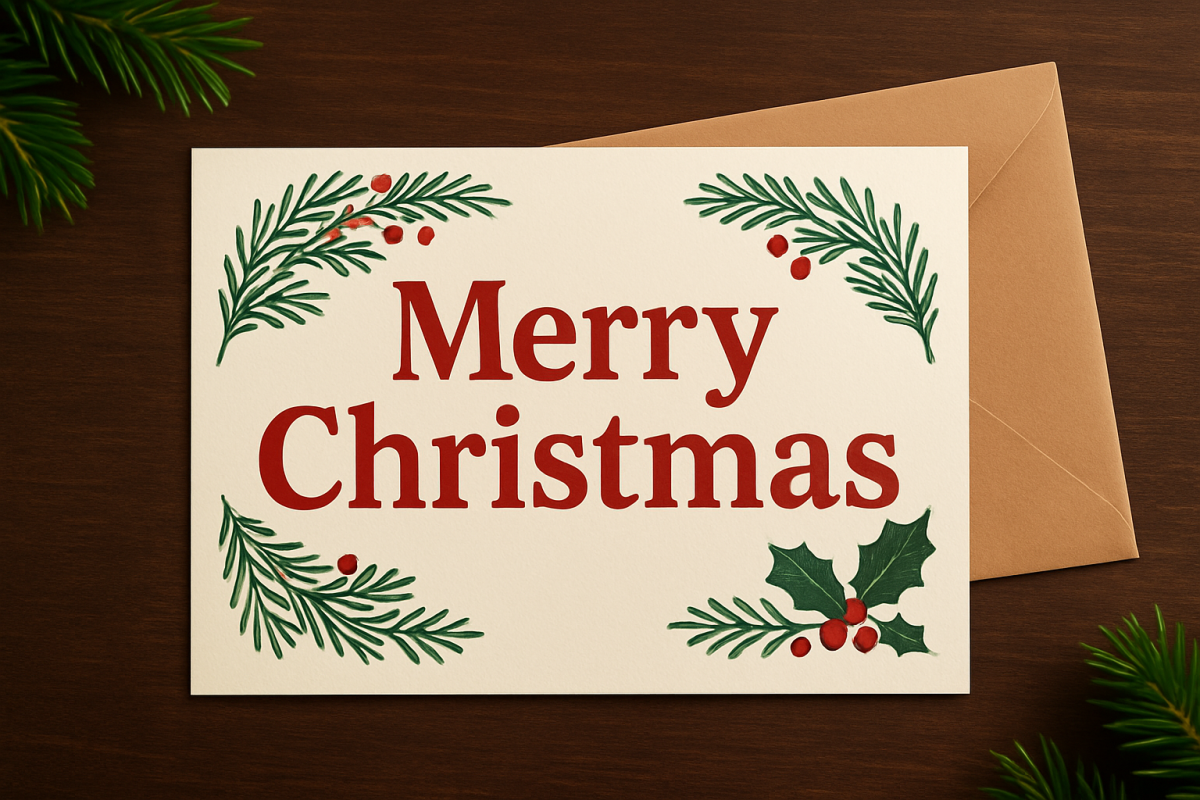 A Christmas card is a small gesture that goes a long way in spreading holiday cheer.