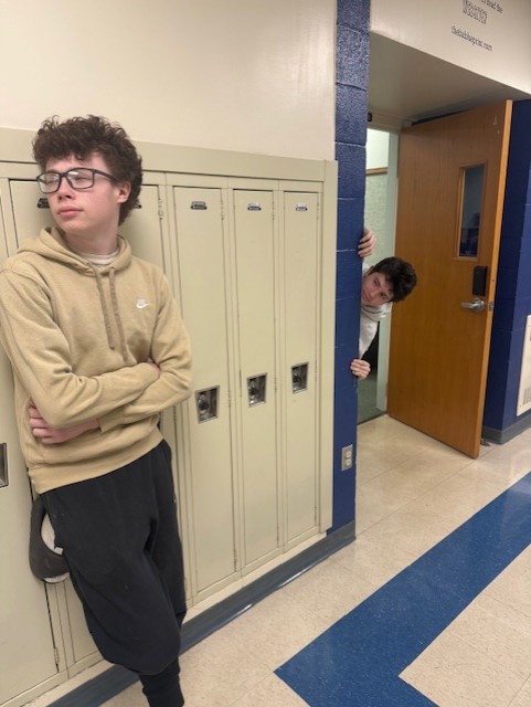 Landon Hostler partaking in National Man Watching Day. 