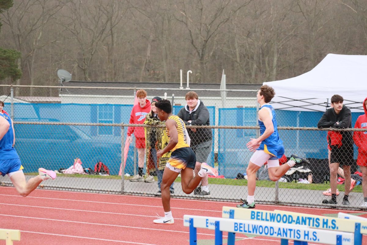Miles Smearman gets a big win in the 100 meters against Southern Huntingdon, West Branch, and Williamsburg.