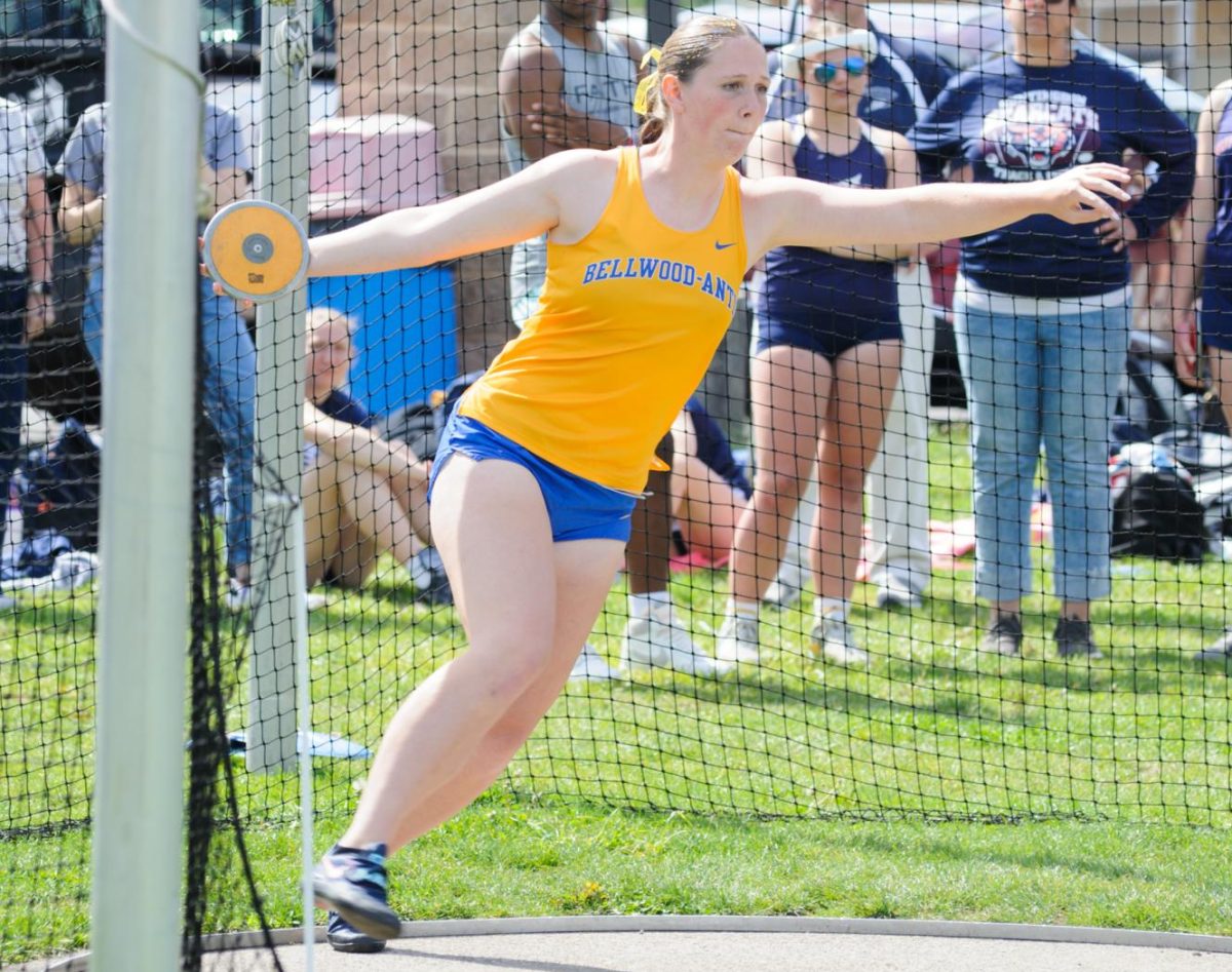 Emma Taneyhill broke the Bellwood-Antis Invitational discus record and was named outstanding thrower during Monday's meet.