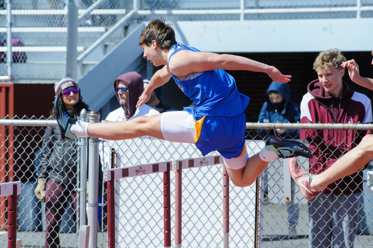 Reid Schreier placed in both hurdle events against Tyrone and Bishop Guilfoyle.