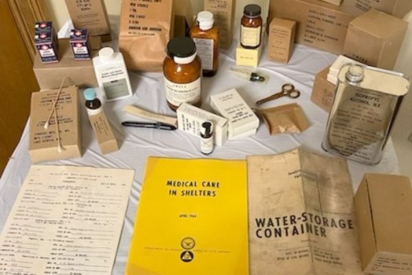 A clean up activity at Mr. Elder's church in Tyrone led him to an old bomb shelter survival kit that he was able to share with his students.
