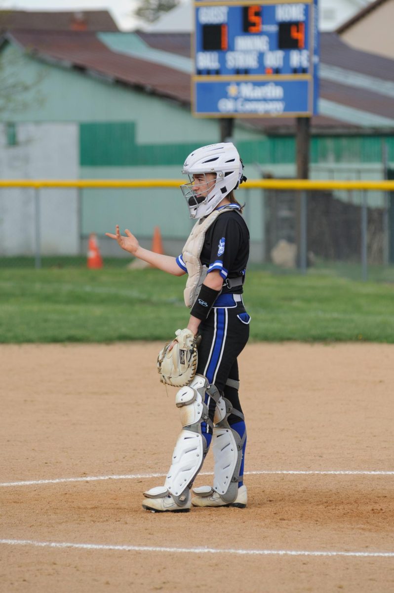 Hayden Taylor sets up the defense.