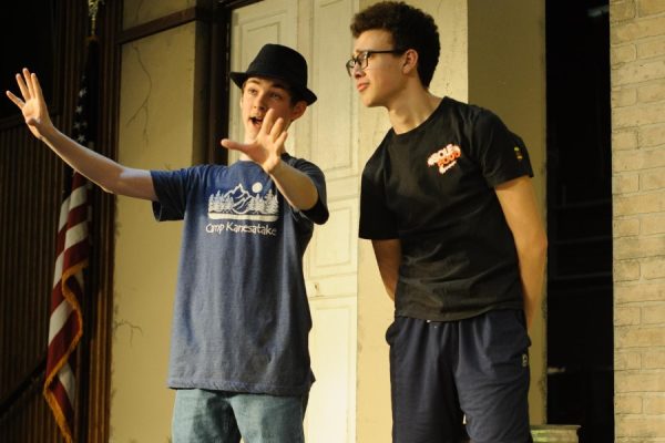 Vance Finamore practices with Collin Matthews leading up to the premier of Little Shop of Horrors.