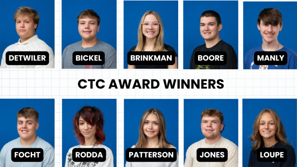 Ten students from B-A received awards at the Greater Altoona Career and Technology Center's recent senior awards ceremony.