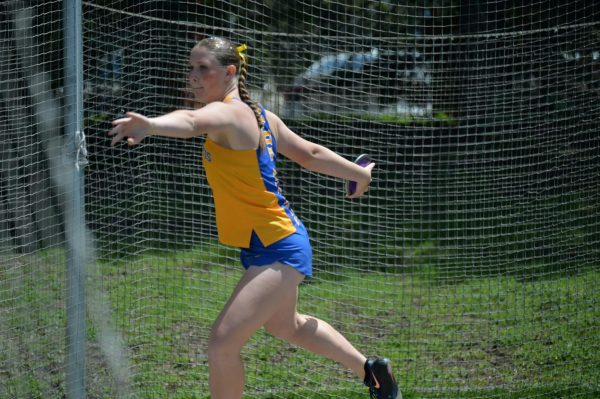 B-A junior Emma Taneyhill successfully defended her District 6 championship yesterday and put herself in a position to win a PIAA title. Blue Devil senior Jayce Quick won the event on the boys side.